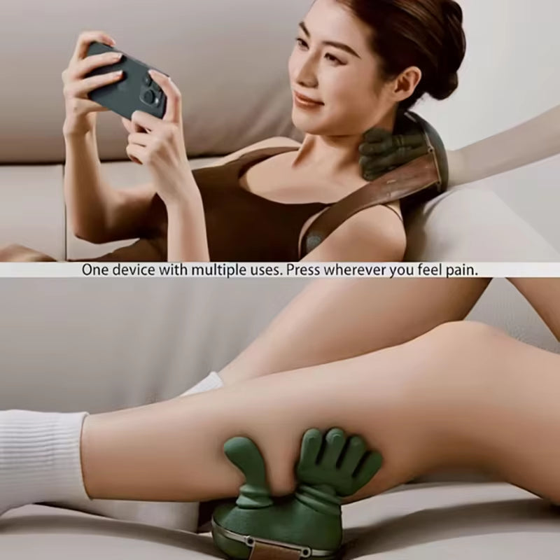 1Pc Neck and Shoulder Massager, Electric Neck Massager with Finger Massager, Wireless Professional Neck and Shoulder Massager, W